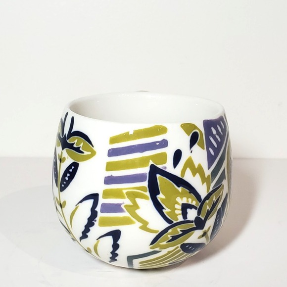 Anthropologie Orchid‎ Pavilion Moss Green Floral Coffee Tea Mug - Picture 2 of 10